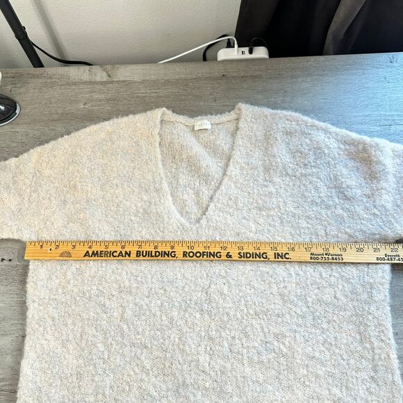 Poetry Alpaca Blouce Knit V-Neck Sweater Pink Purple Cream size 2 - Picture 5 of 7